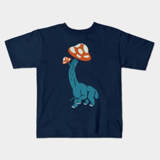 Mushroom Dinosaur Brachiosaurus by Tobe Fonseca Kids T-Shirt